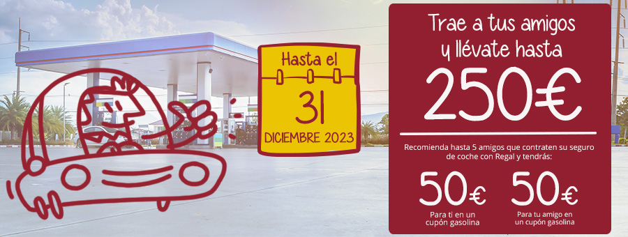 trae un amigo y llévate 50 euros en gasolina